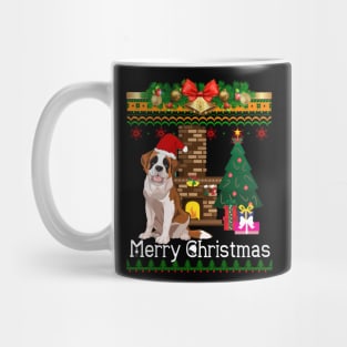 Ugly Christmas Sweater Saint Bernard Dog Mug